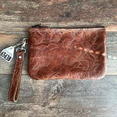 Western Leather Wristlet Clutch #65638