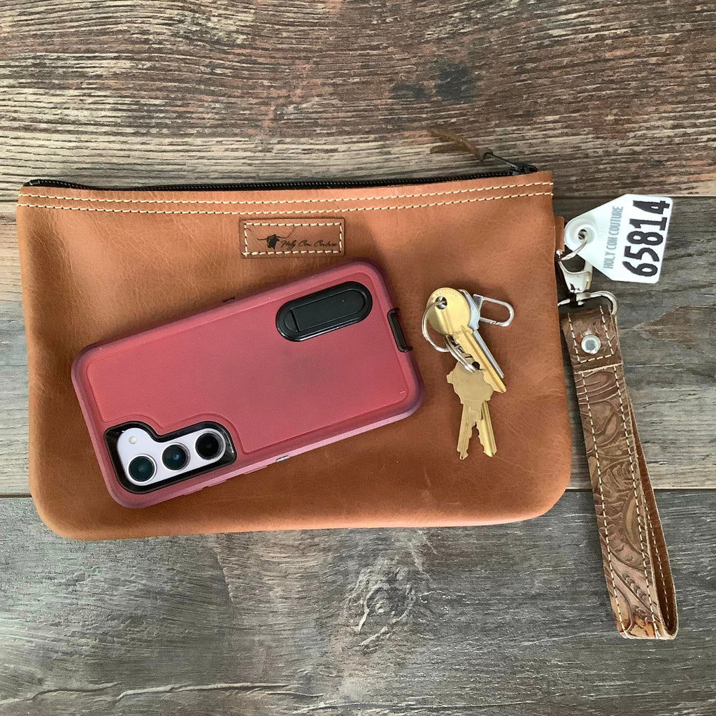 Western Leather Wristlet Clutch #65814