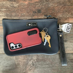 Western Leather Wristlet Clutch #65812