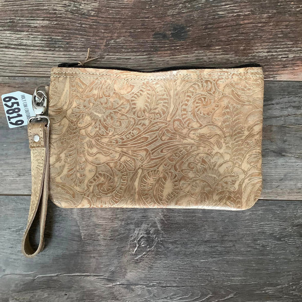 Western Leather Wristlet Clutch #65819