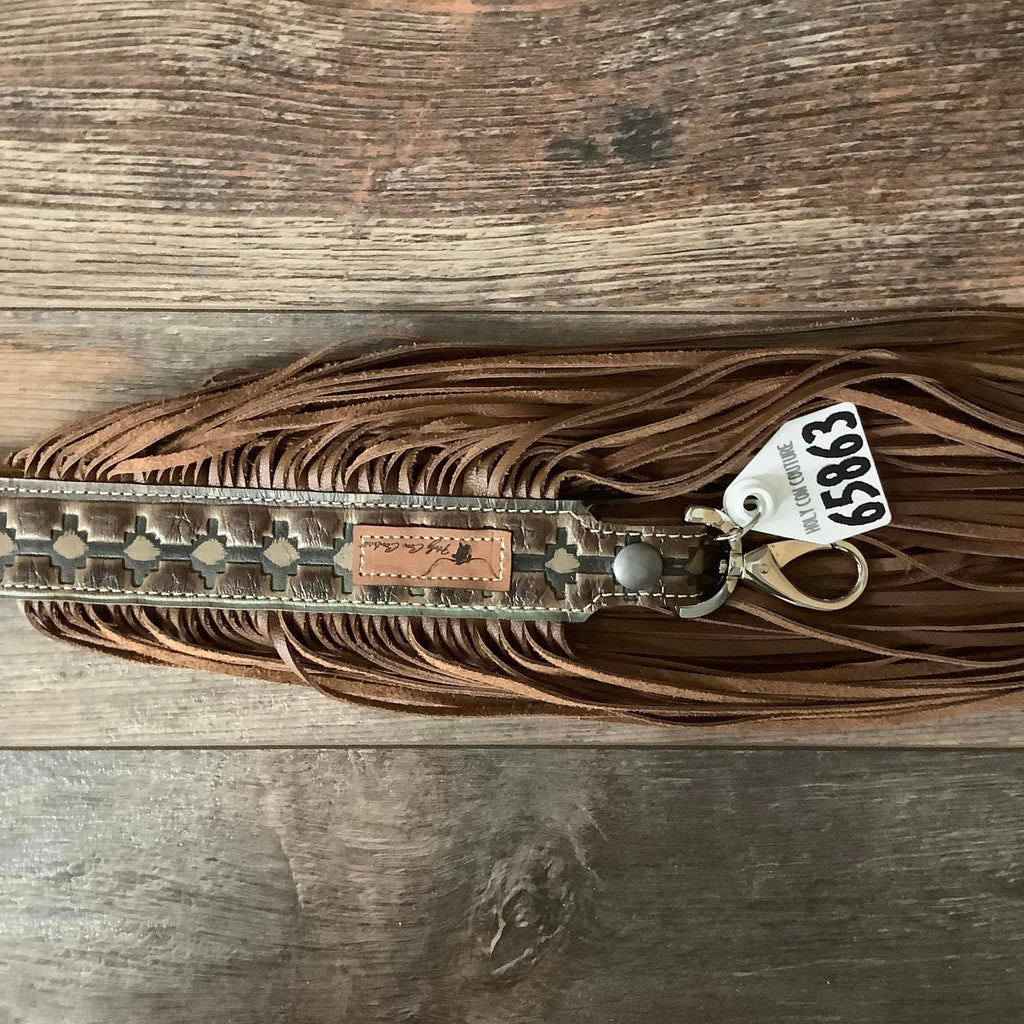 Western Mini Leather Fringe Strap 48" #65863