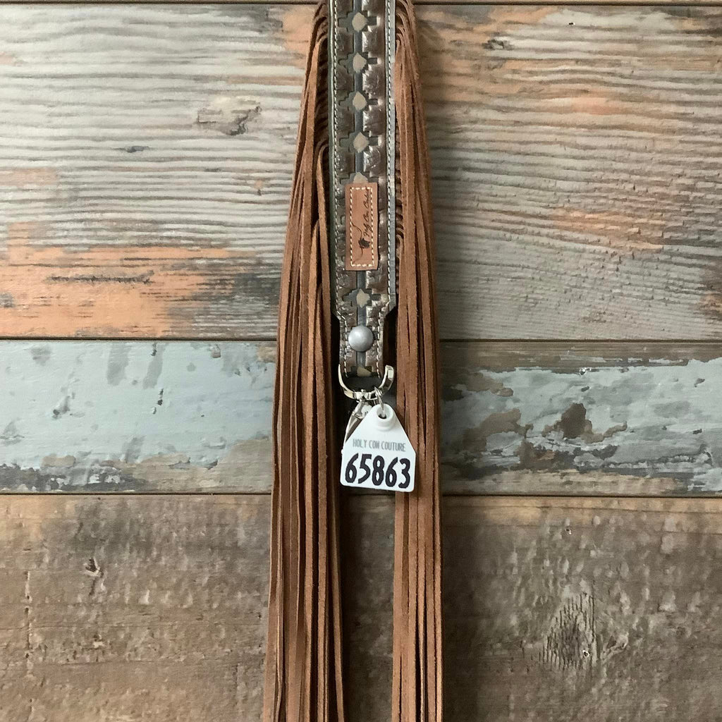 Western Mini Leather Fringe Strap 48" #65863