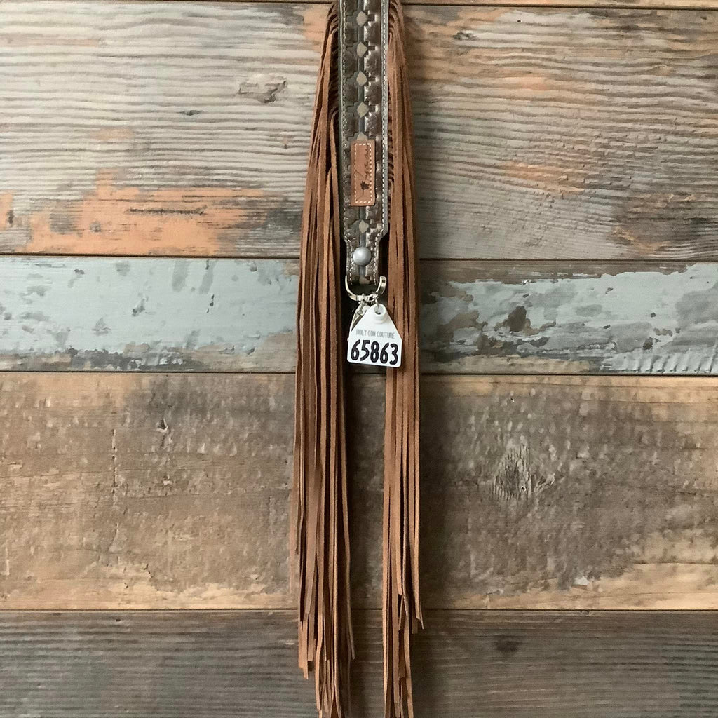 Western Mini Leather Fringe Strap 48" #65863