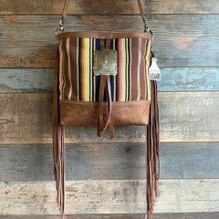 Messenger With Authentic Silver Concho Serape #61668