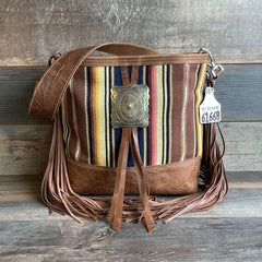 Messenger With Authentic Silver Concho Serape #61668