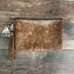 Western Leather Wristlet Clutch #68237