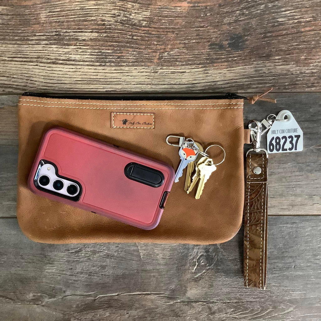 Western Leather Wristlet Clutch #68237