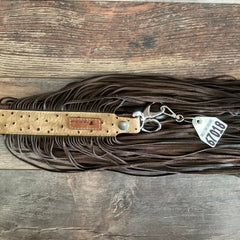 Western Mini Leather Fringe Strap 48" #67018
