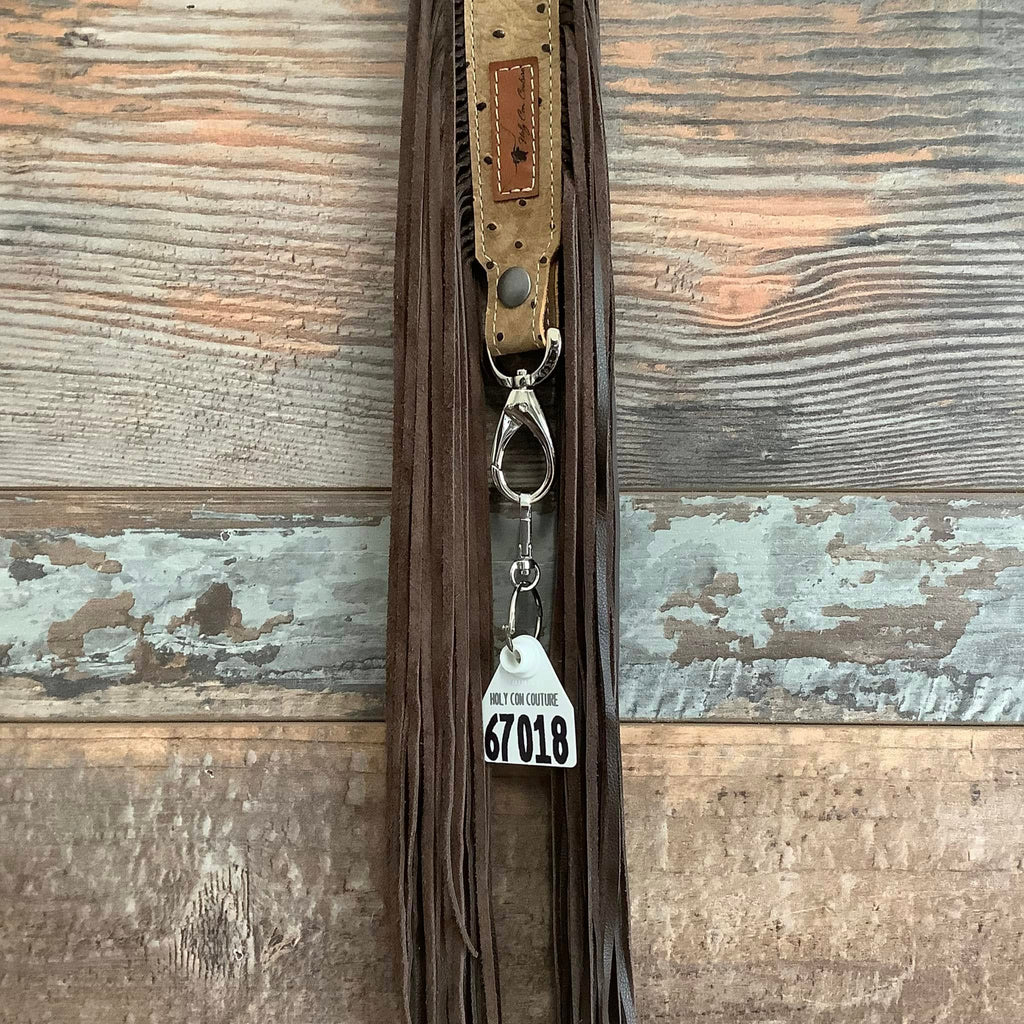 Western Mini Leather Fringe Strap 48" #67018