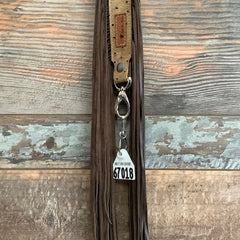 Western Mini Leather Fringe Strap 48" #67018
