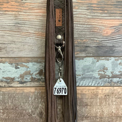 Western Mini Leather Fringe Strap 48" #76970