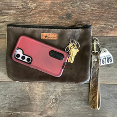 Western Leather Wristlet Clutch #76708