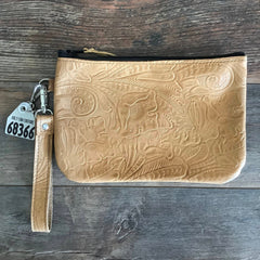 Western Leather Wristlet Clutch #68366