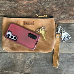 Western Leather Wristlet Clutch #68366