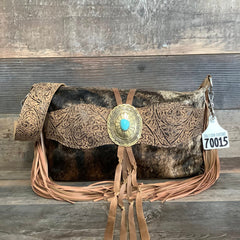 Designer Crossover With Authentic Turquoise Silver Concho #70015