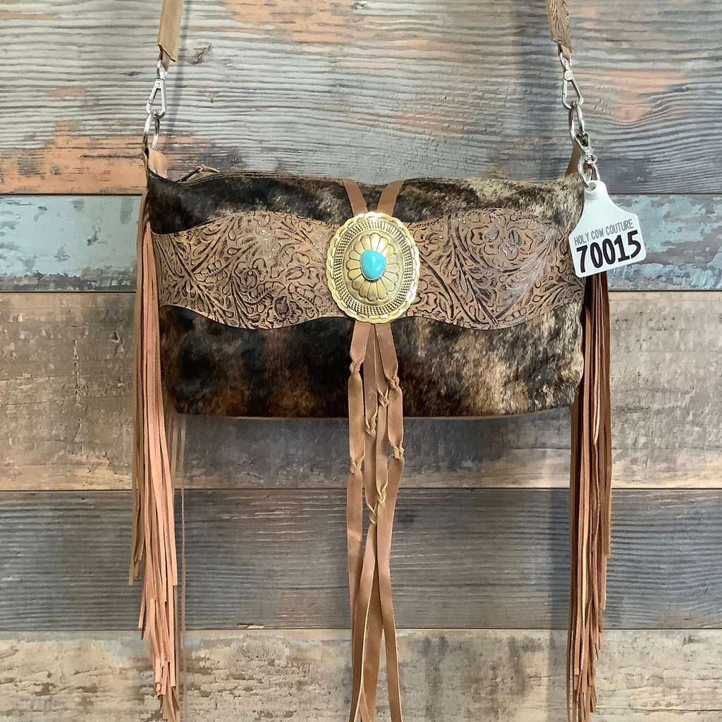 Designer Crossover With Authentic Turquoise Silver Concho #70015
