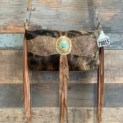Designer Crossover With Authentic Turquoise Silver Concho #70015