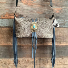 Designer Crossover With Authentic Turquoise Silver Concho #70034