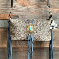 Designer Crossover With Authentic Turquoise Silver Concho #70034