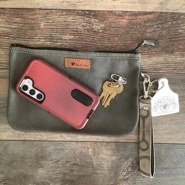 Western Leather Wristlet Clutch #70571