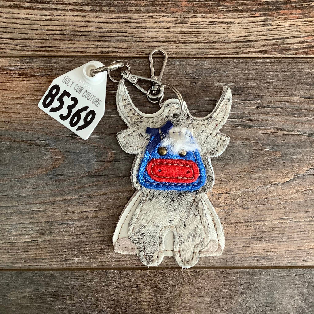 🐮 Carla the Cow Patriotic Keychain #85369 🇺🇸
