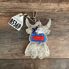 🐮 Carla the Cow Patriotic Keychain #85369 🇺🇸