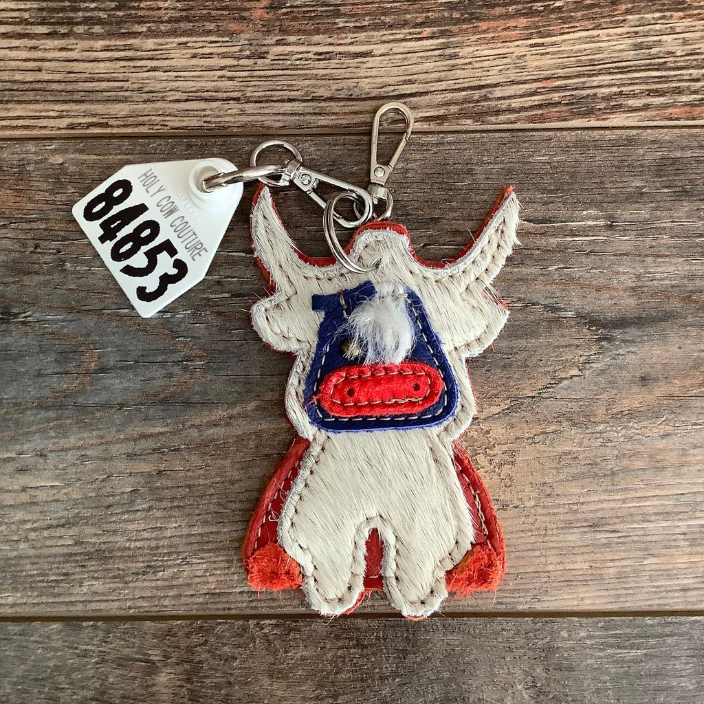 🐮 Carla the Cow Patriotic Keychain #84853 🇺🇸