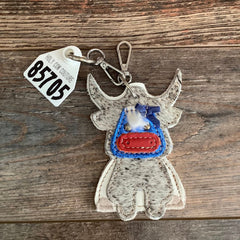 🐮 Carla the Cow Patriotic Keychain #85705 🇺🇸
