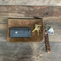 Western Leather Wristlet Clutch #84160