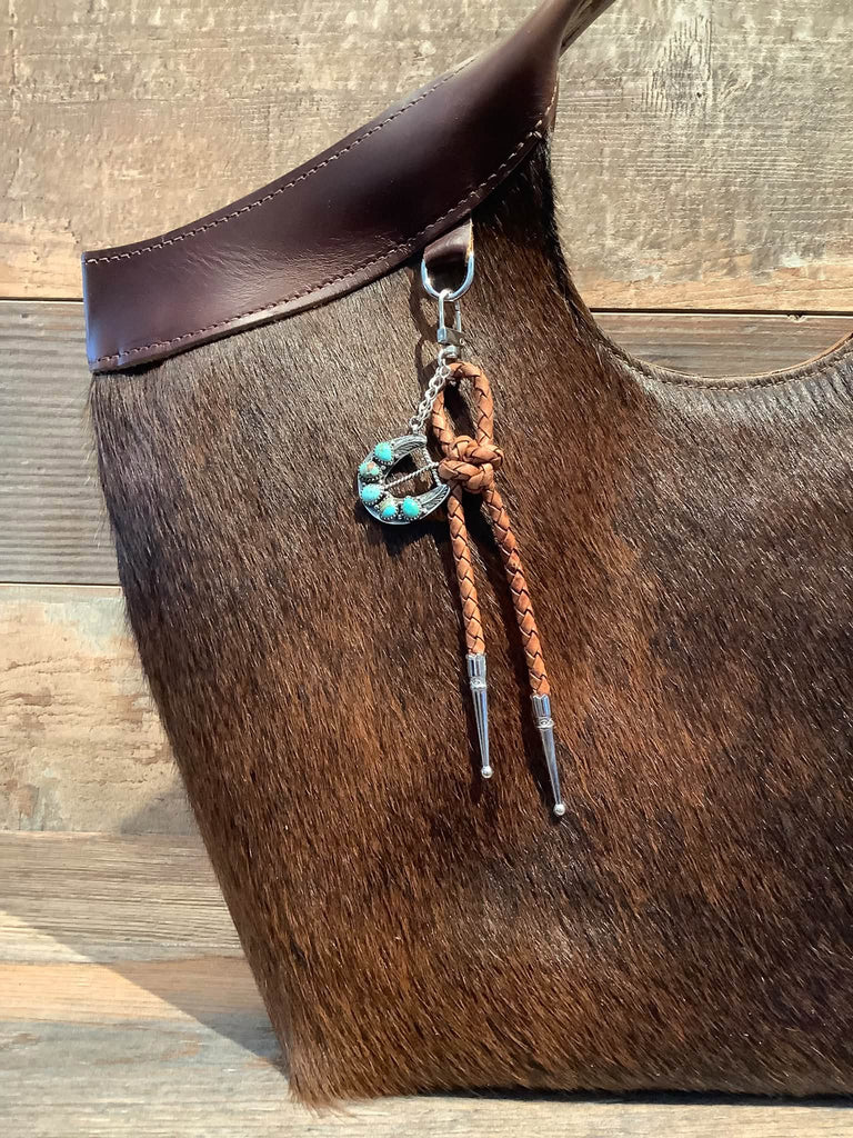 Leather Bolo Clip NO. 8 TURQUOISE Charm #63804