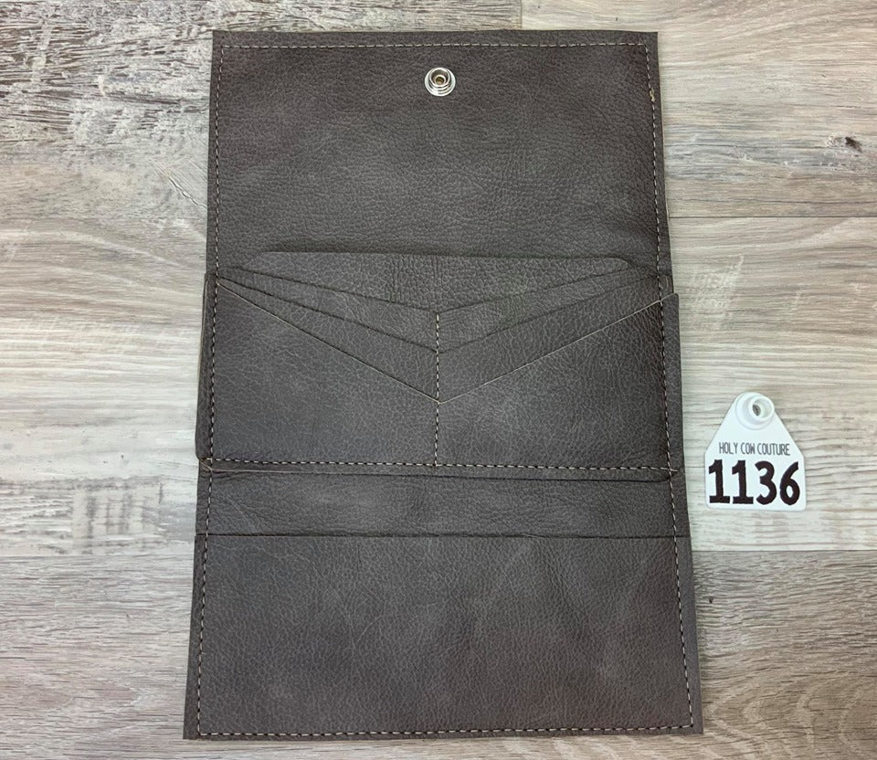 Bandit Wallet with Embossed Leather  # 1136 -sk