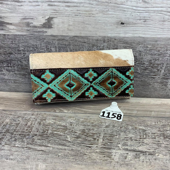 Bandit Wallet with Embossed Leather  # 1158-sk