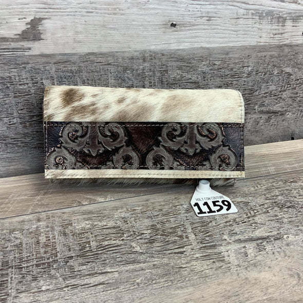 Bandit Wallet with Embossed Leather  # 1159 -sk