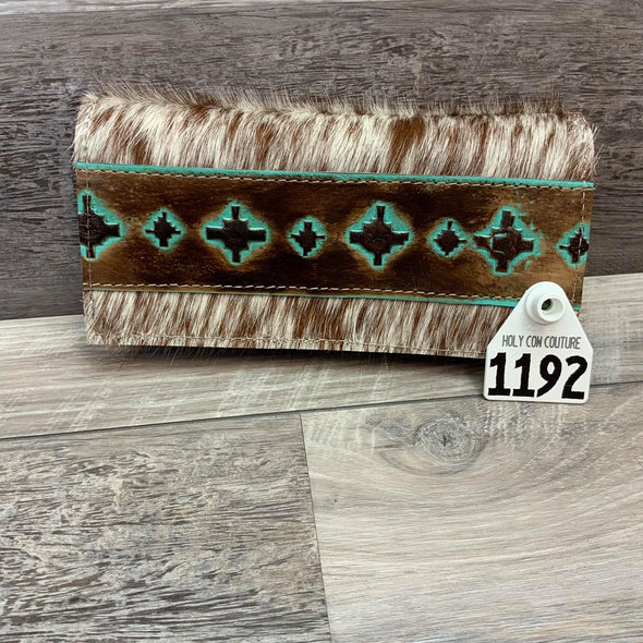 Bandit Wallet with Embossed Leather  # 1192 - sk