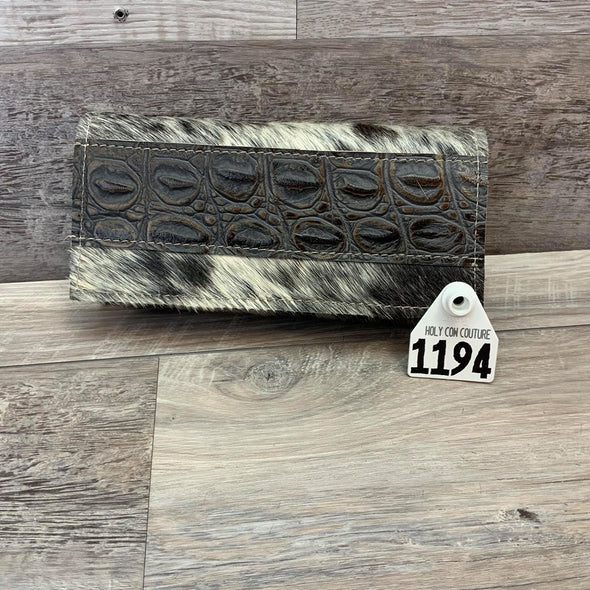 Bandit Wallet with Embossed Leather  # 1194 - sk
