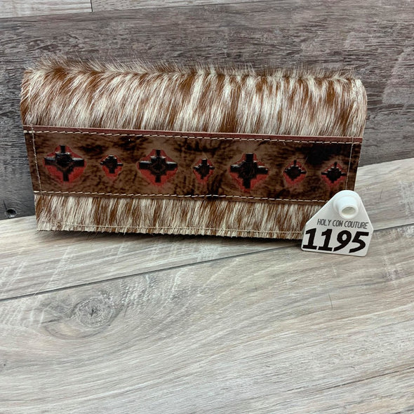 Bandit Wallet with Embossed Leather  # 1195 -sk