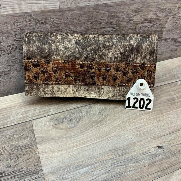 Bandit Wallet with Embossed Leather  # 1202 - sk