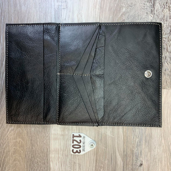 Bandit Wallet with Embossed Leather  # 1203-  sk