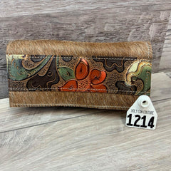 Bandit Wallet with Embossed Leather  # 1214- sk
