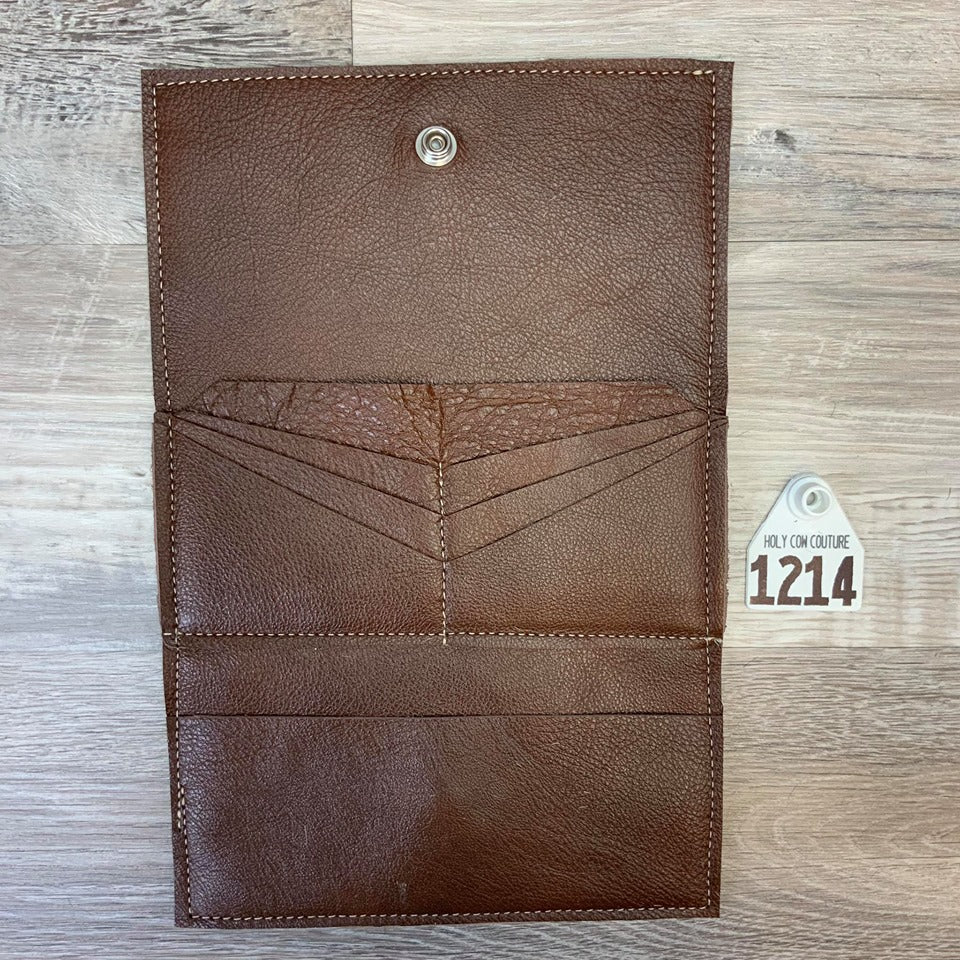 Bandit Wallet with Embossed Leather  # 1214- sk