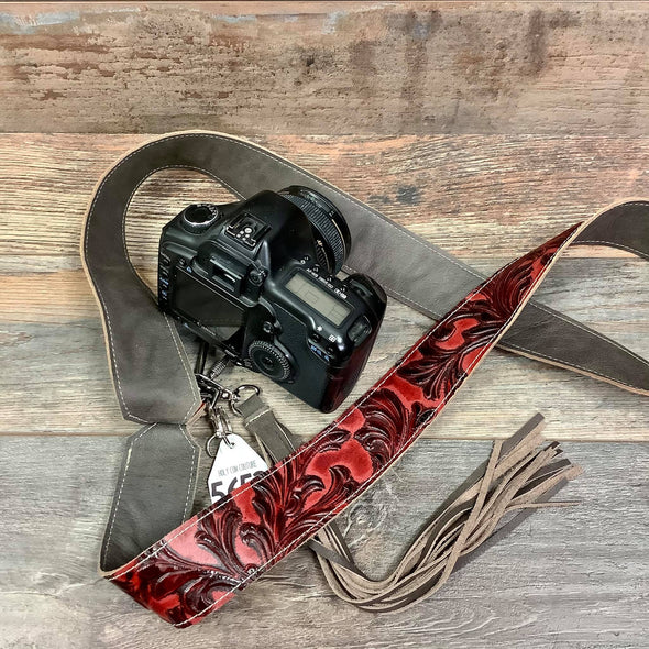Camera Strap Sling Red Floral