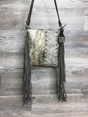 Sling Shot - Double Fringe and studded embossed leather -  # 14358 -  sk