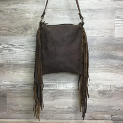 Sling Shot with adorable long hair on hide and two sided  fringe  # 14384- sk