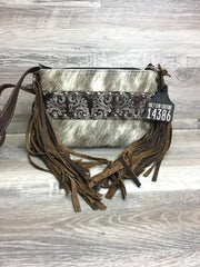 Ranch Hand - Double  Fringe and studded embossed leather on front  # 14386 - sk