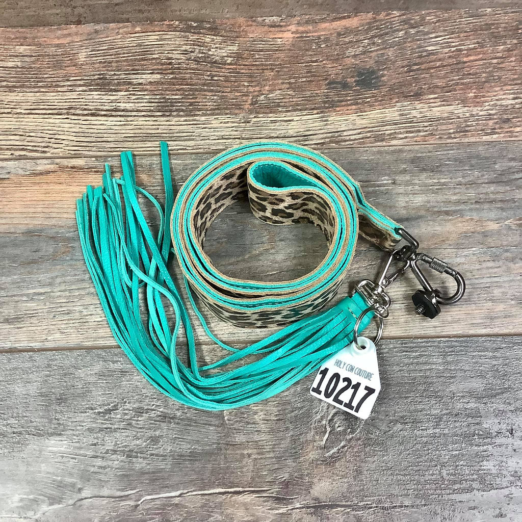 Camera Strap Sling Cheetah & Turquoise