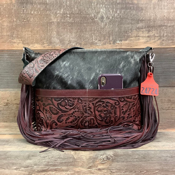 Designer With Front Pockets 18" Fringe  #24724 Bag Drop