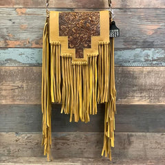 Crossbody with Flap 18" Fringe - #38519