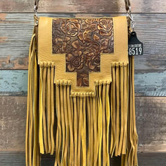 Crossbody with Flap 18" Fringe - #38519