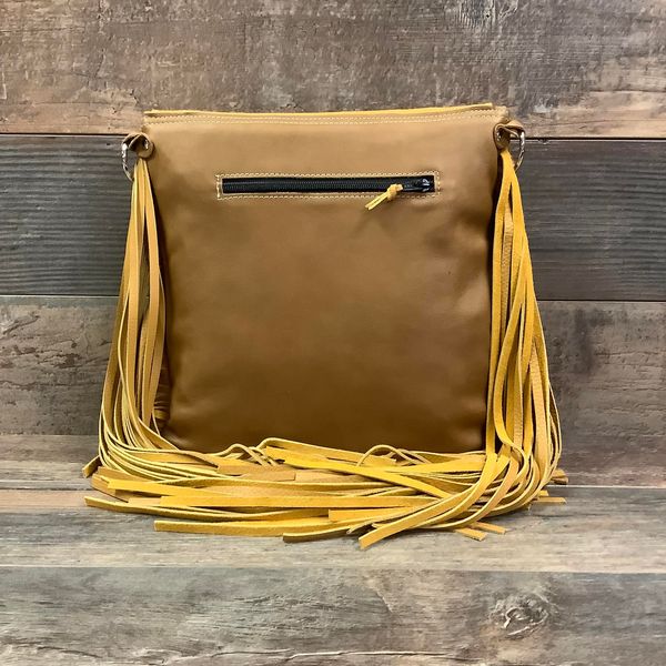 Crossbody with Flap 18" Fringe - #38519