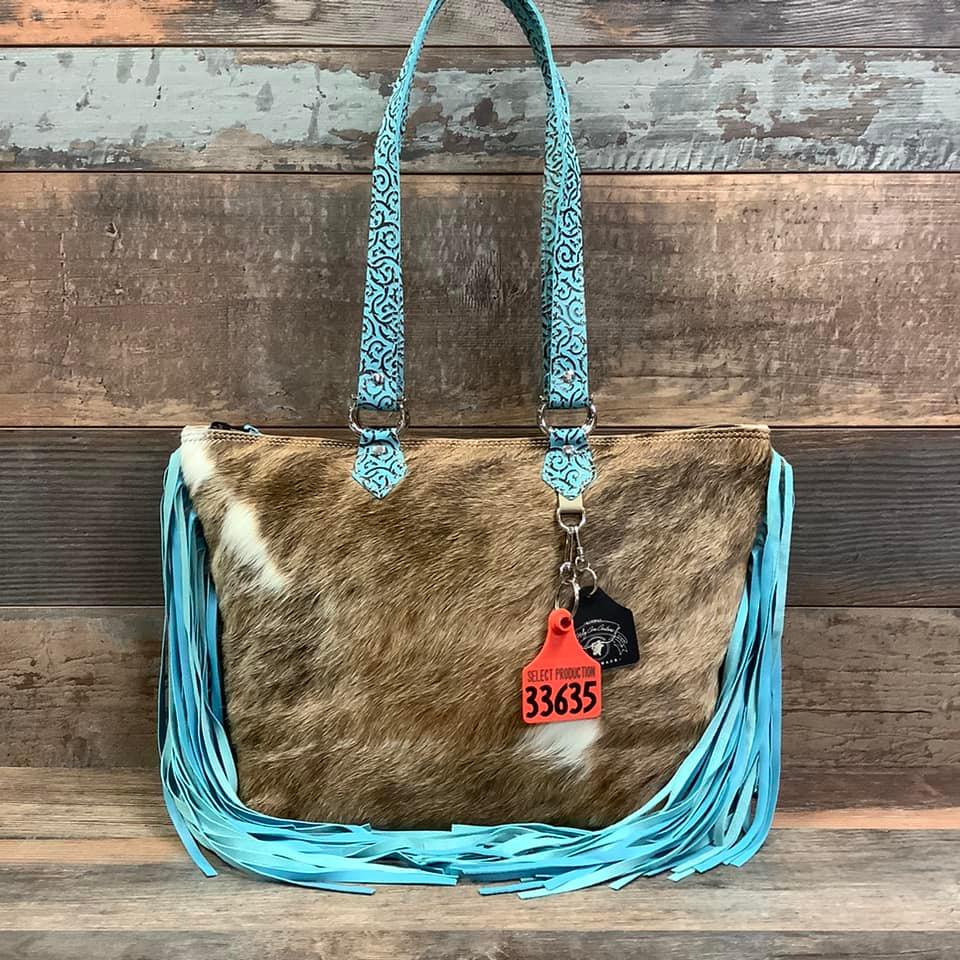 Town Square - Lamb Skin Fringe  #33635 Bag Drop